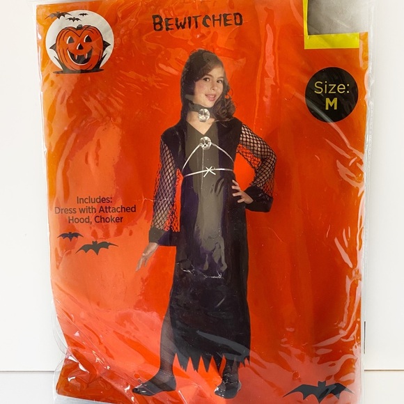 Bewitched Witch Girl Black Dress Chocker Costume M - Picture 3 of 6